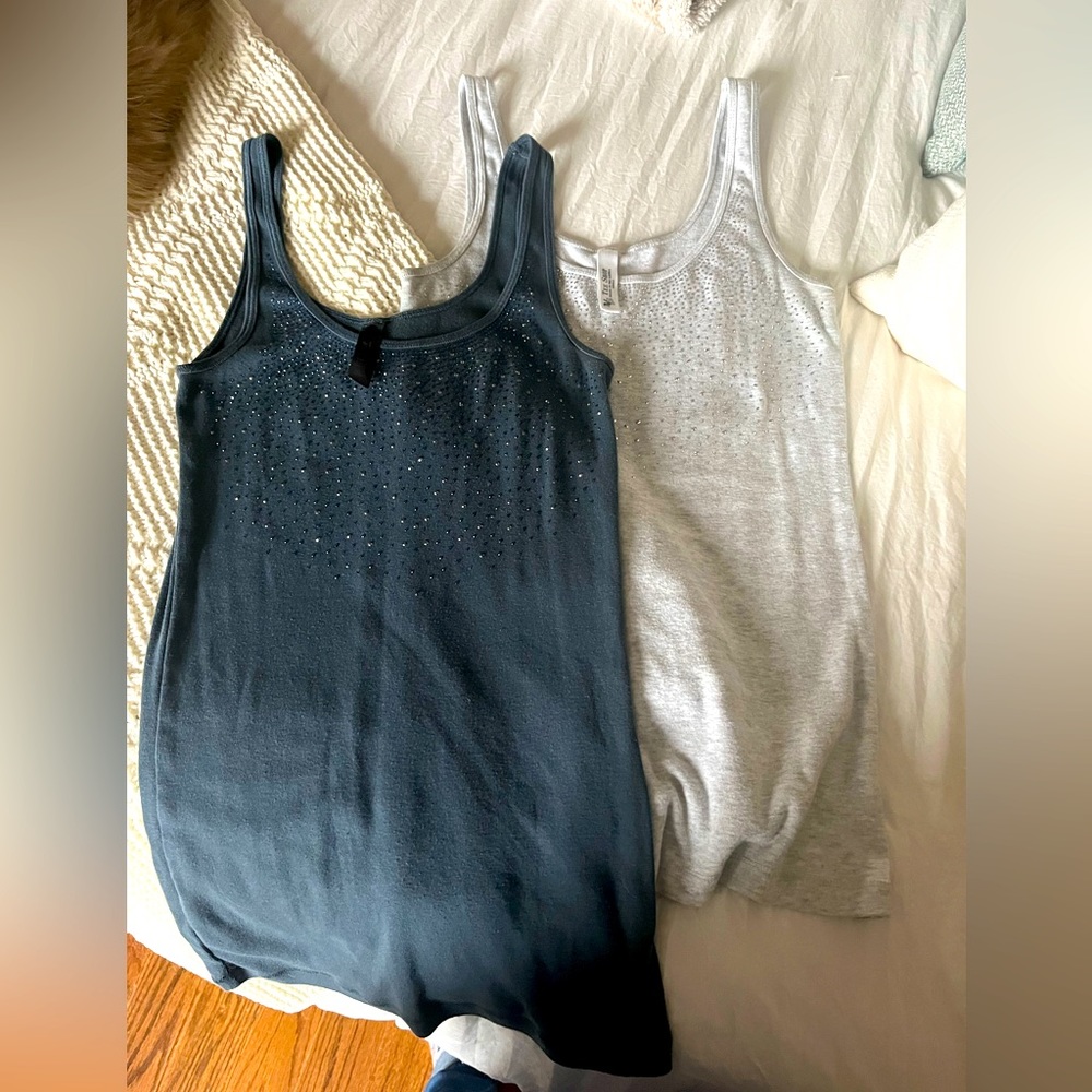 Two vintage Victoria Secret Tee Shop Sequined tank tops • Size Small • EUC